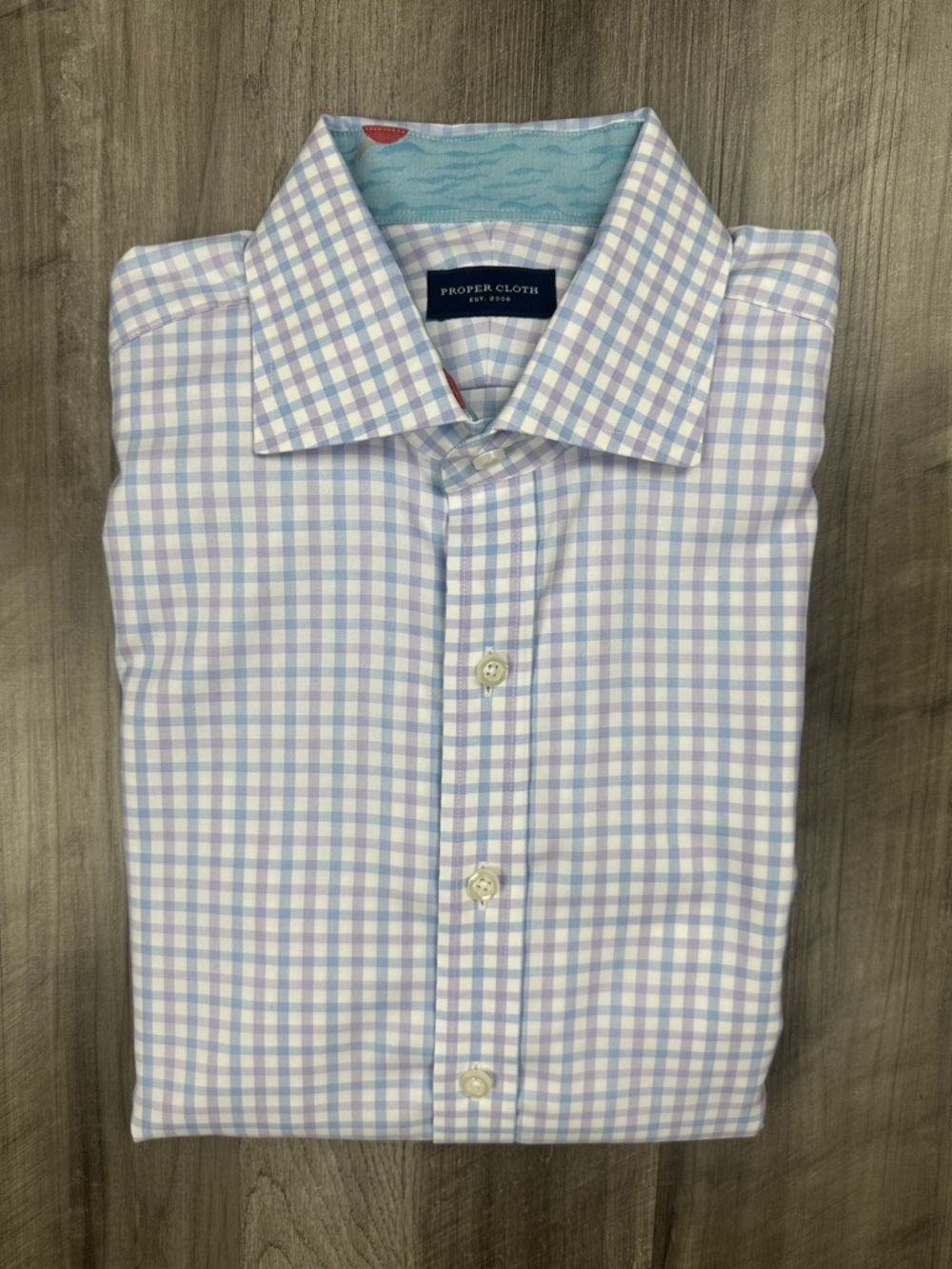 Proper Cloth Checkered Long Sleeve Button Down - 16 / 33.5 (Large)